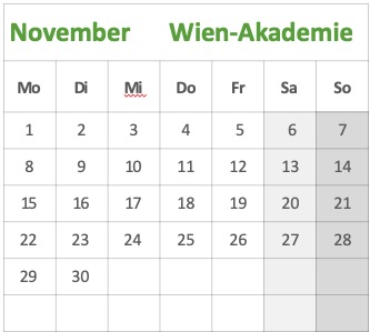 Kalender Master Wien November21